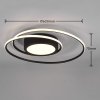 Czarny plafon ring led 56W 2700 - 6000 K Yava Trio 672310232 możliwość ściemniania  pilot w zestawie